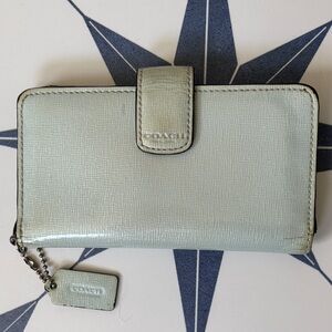 Coach Light Blue Patent Leather Wallet